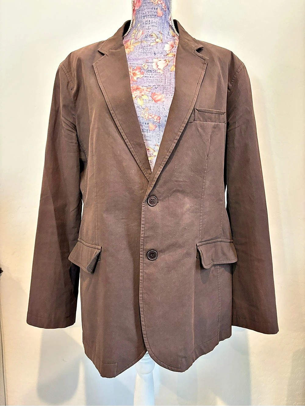 ETRO Cotton Corduroy Two Button Mens Blazer